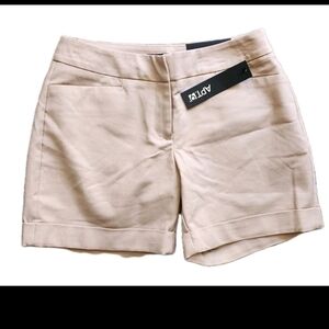 APT 9 Tan Taupe Shorts Mid Rise Dressy Cuffed Size 4 28 X 5